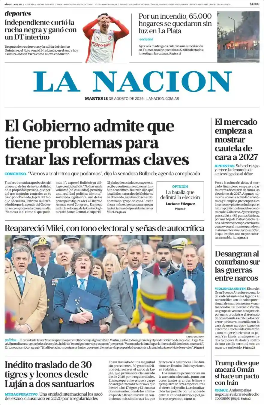 Estudios Max | DALE PLAY RADIO - Tapa del diario Nacion