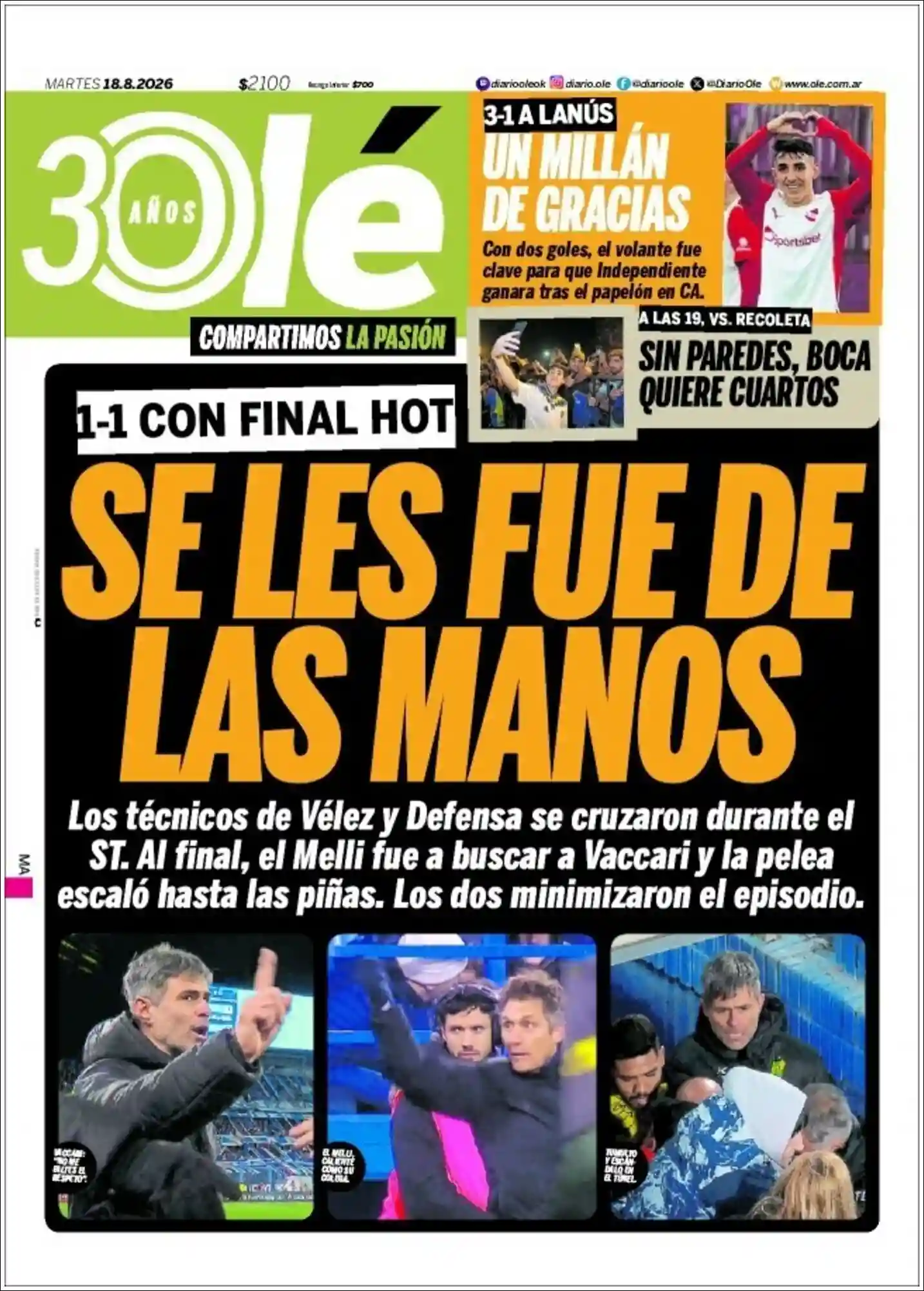 Estudios Max | DALE PLAY RADIO - Tapa del diario Ole